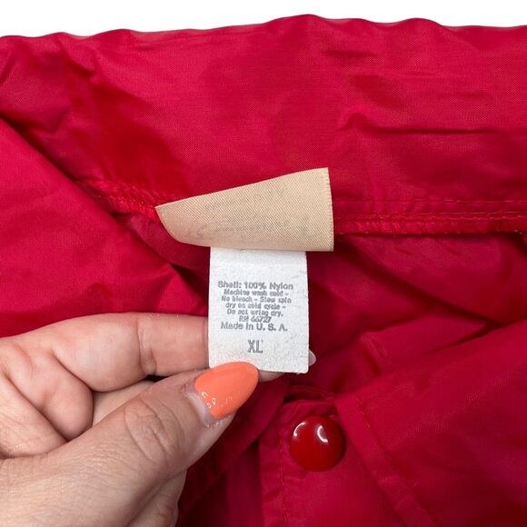 Vintage Teamsters Team of 88 Zip Up Lightweight Windbreaker Jacket Red Adult XL - Picture 6 of 7